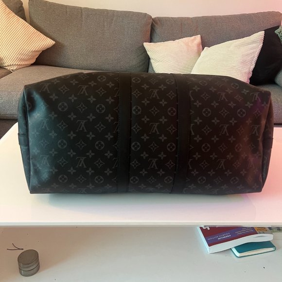 Louis Vuitton Keepall Bandoulière 55 Duffle Bag Monogram Eclipse - Picture 11 of 12